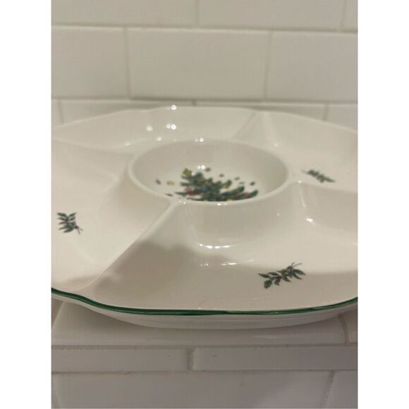 Vintage Niko Ceramics Christmas Divided Serving Tray - Picture 5 of 6